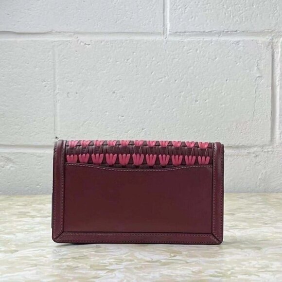 Coach 3652 Hutton Clutch With Weaving Confetti Pink Multi - Picture 3 of 6